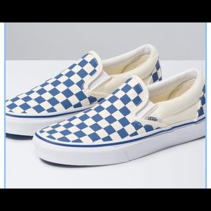 Blue checkers vans